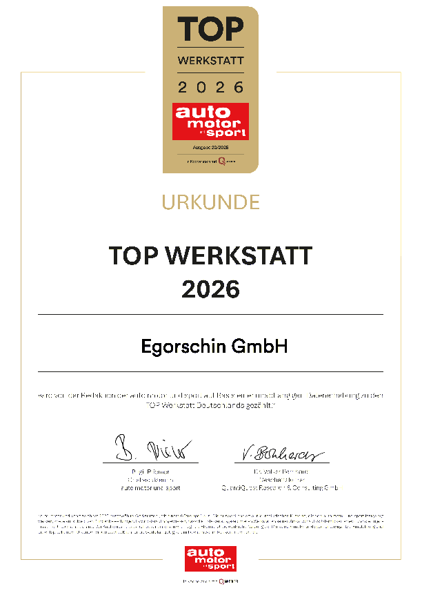 Bilde Top-Werkstatt-Urkunde von Auto Motor und Sport Magazin