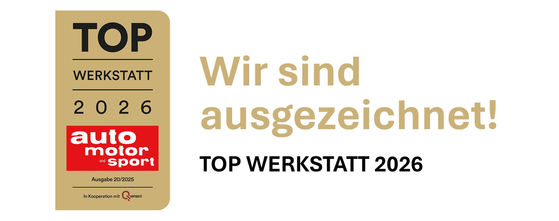 Desktophintergrund Top-Werkstatt-Urkunde von Auto Motor und Sport Magazin